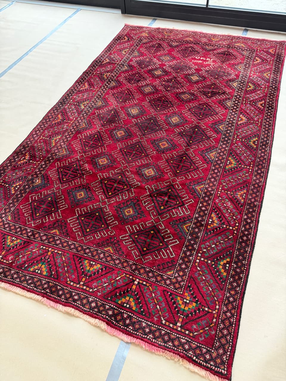 Dywan Beludż, czerwony, wełna, Iran, 290x170 cm - 195090