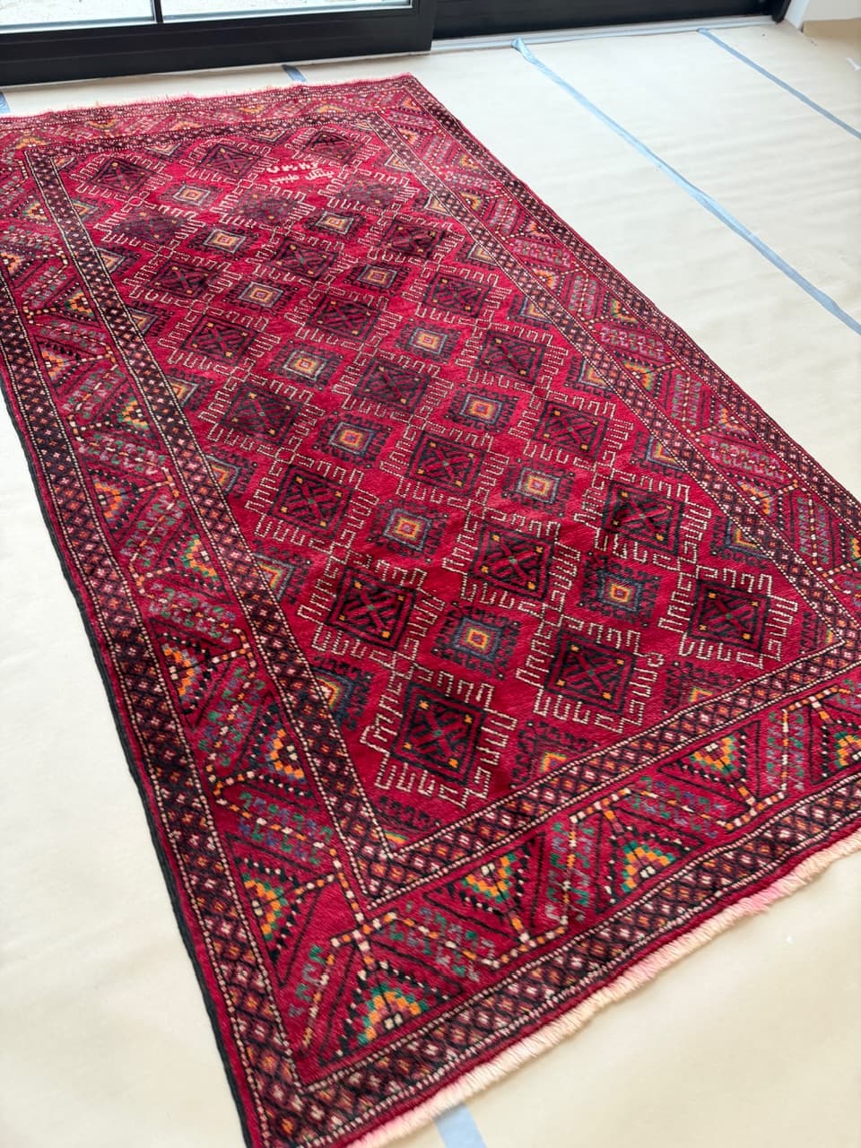 Dywan Beludż, czerwony, wełna, Iran, 290x170 cm - 195101