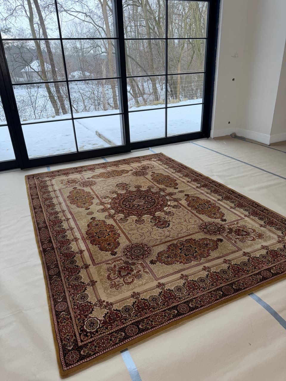 Dywan Sikkim, 350x250 cm, beżowy, wełna, Niemcy, lata 90. - 195106