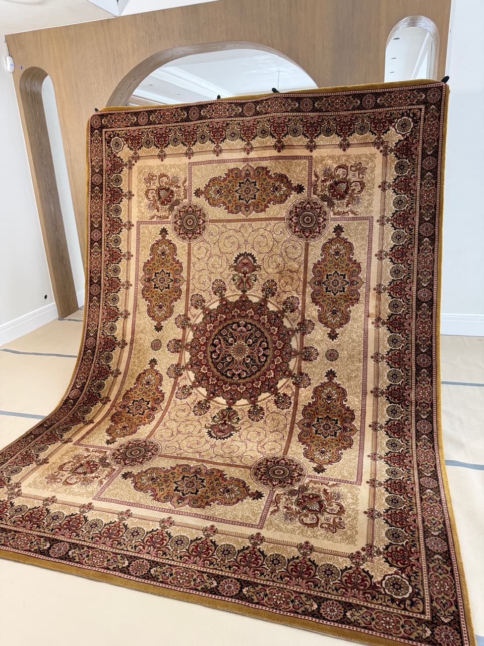 Dywan Sikkim, 350x250 cm, beżowy, wełna, Niemcy, lata 90. - 195114