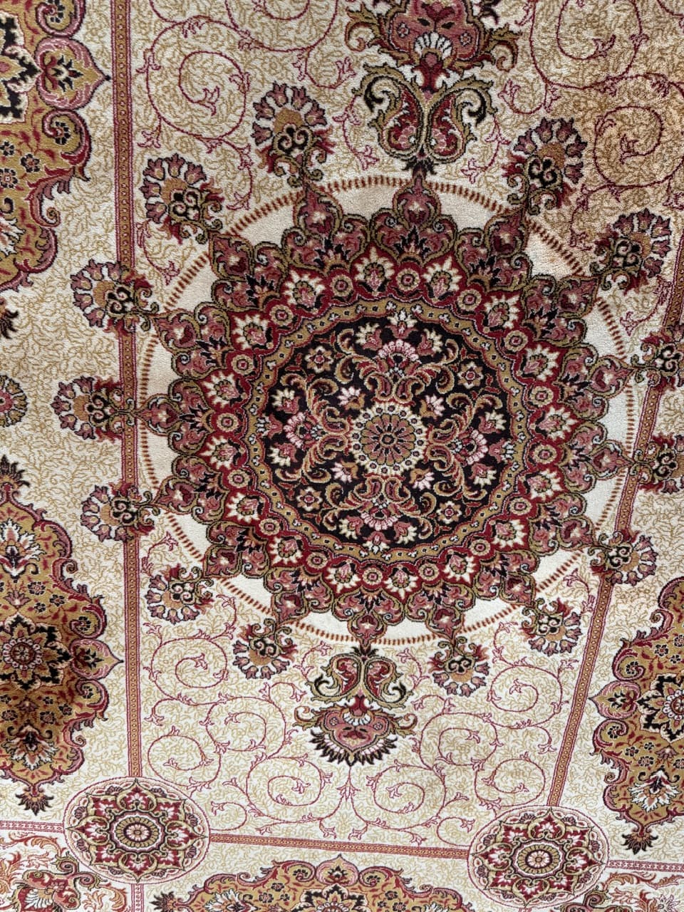 Dywan Sikkim, 350x250 cm, beżowy, wełna, Niemcy, lata 90. - 195107