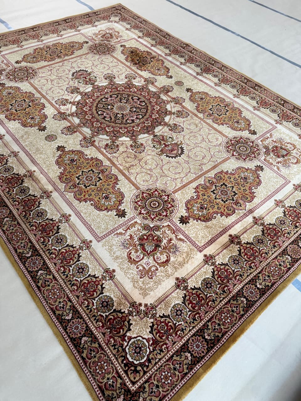 Dywan Sikkim, 350x250 cm, beżowy, wełna, Niemcy, lata 90. - 195105