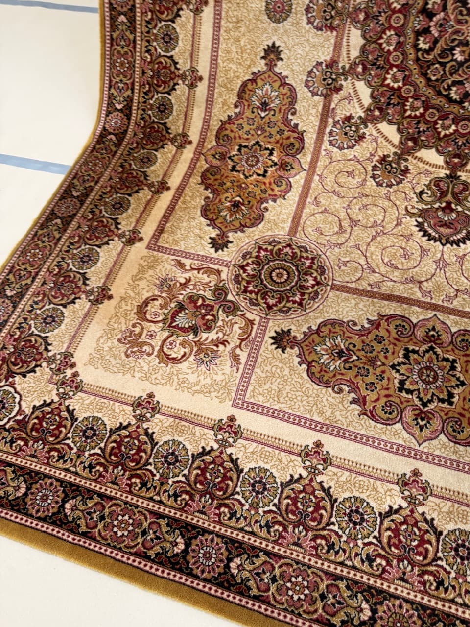 Dywan Sikkim, 350x250 cm, beżowy, wełna, Niemcy, lata 90. - 195116