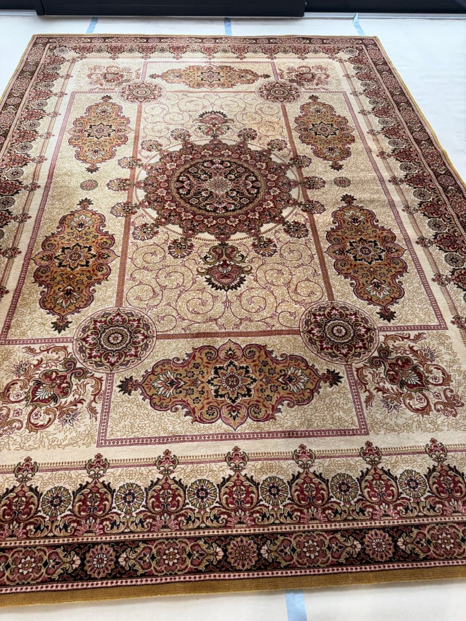 Dywan Sikkim, 350x250 cm, beżowy, wełna, Niemcy, lata 90. - 195103