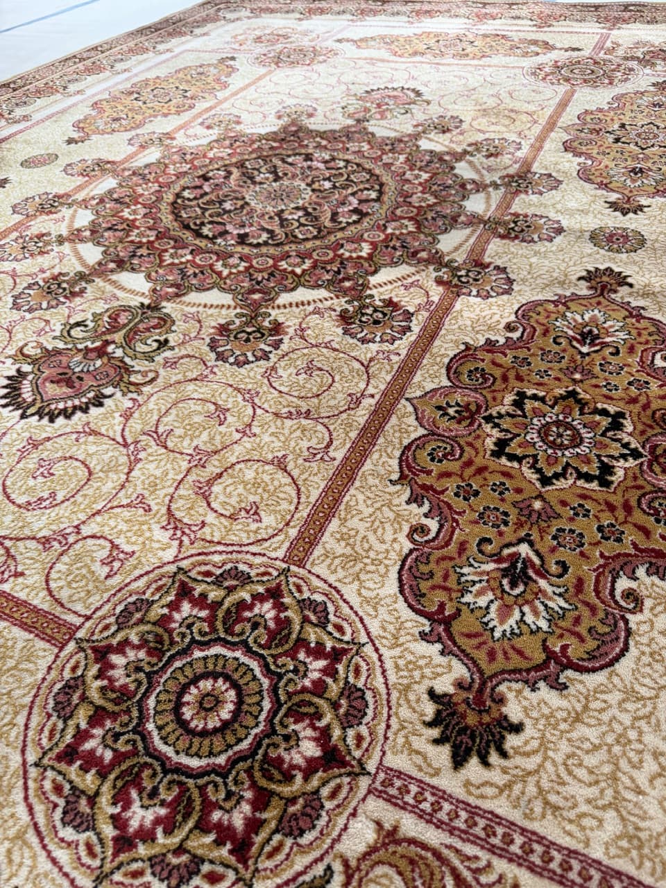 Dywan Sikkim, 350x250 cm, beżowy, wełna, Niemcy, lata 90. - 195115