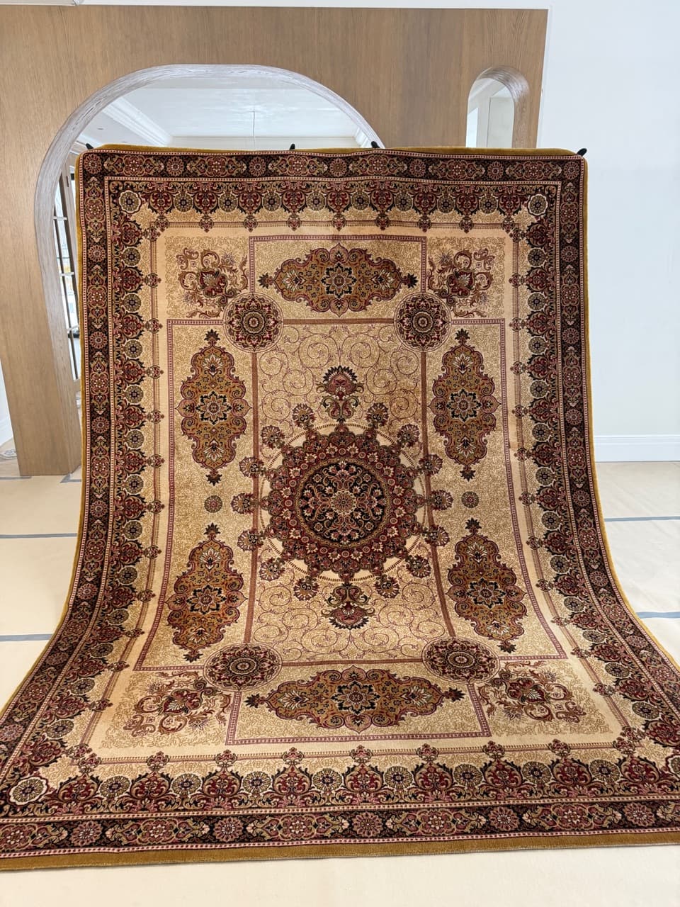 Dywan Sikkim, 350x250 cm, beżowy, wełna, Niemcy, lata 90. - 195113