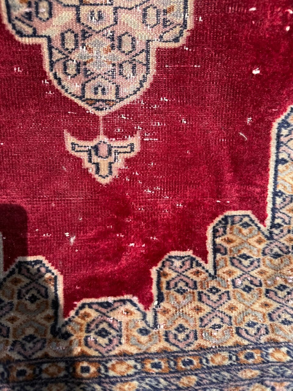 Dywan Buchara, Art déco, 195x130 cm, wełna czerwona, Pakistan, lata 70. - 195152