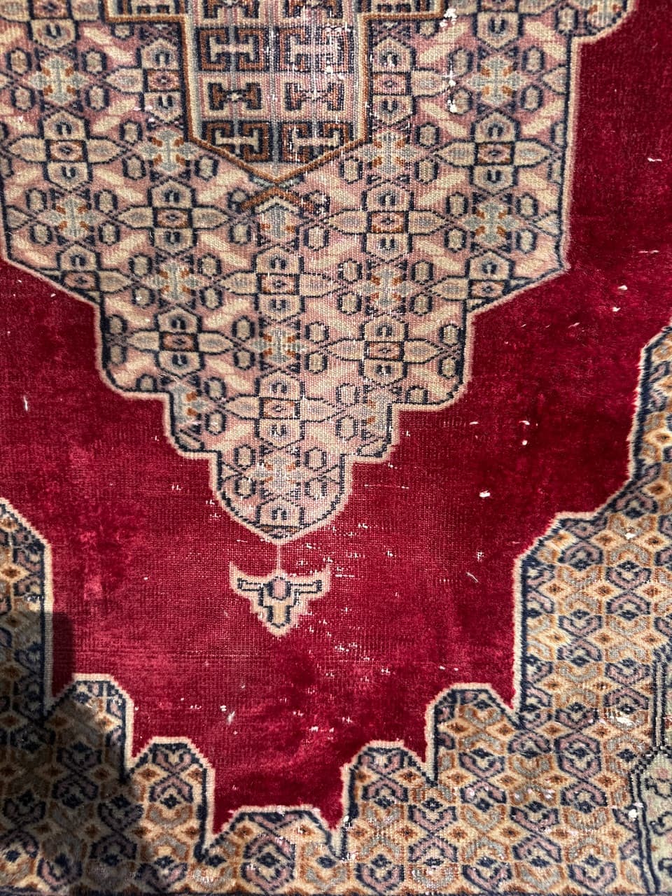 Dywan Buchara, Art déco, 195x130 cm, wełna czerwona, Pakistan, lata 70. - 195148