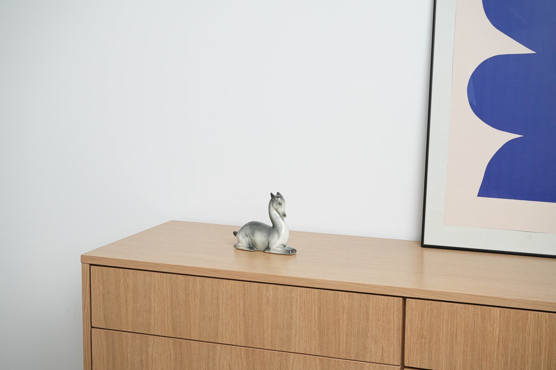 Figurka sarna, szary, ceramika, Dania, lata 70. - 195244