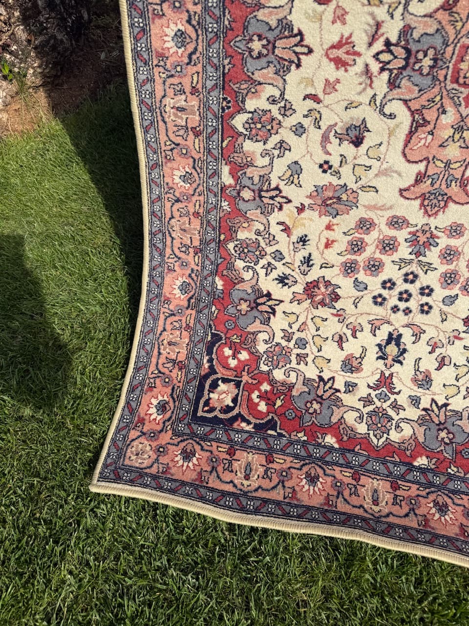 Dywan Teheran 155x94 cm, kość słoniowa, wełna kaszmirowa, Iran, lata 80. - 195317