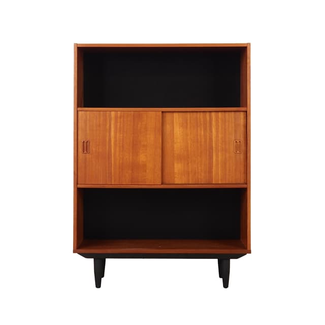 Bookcase, brown teak, Denmark, 1970s. - DIMENSION