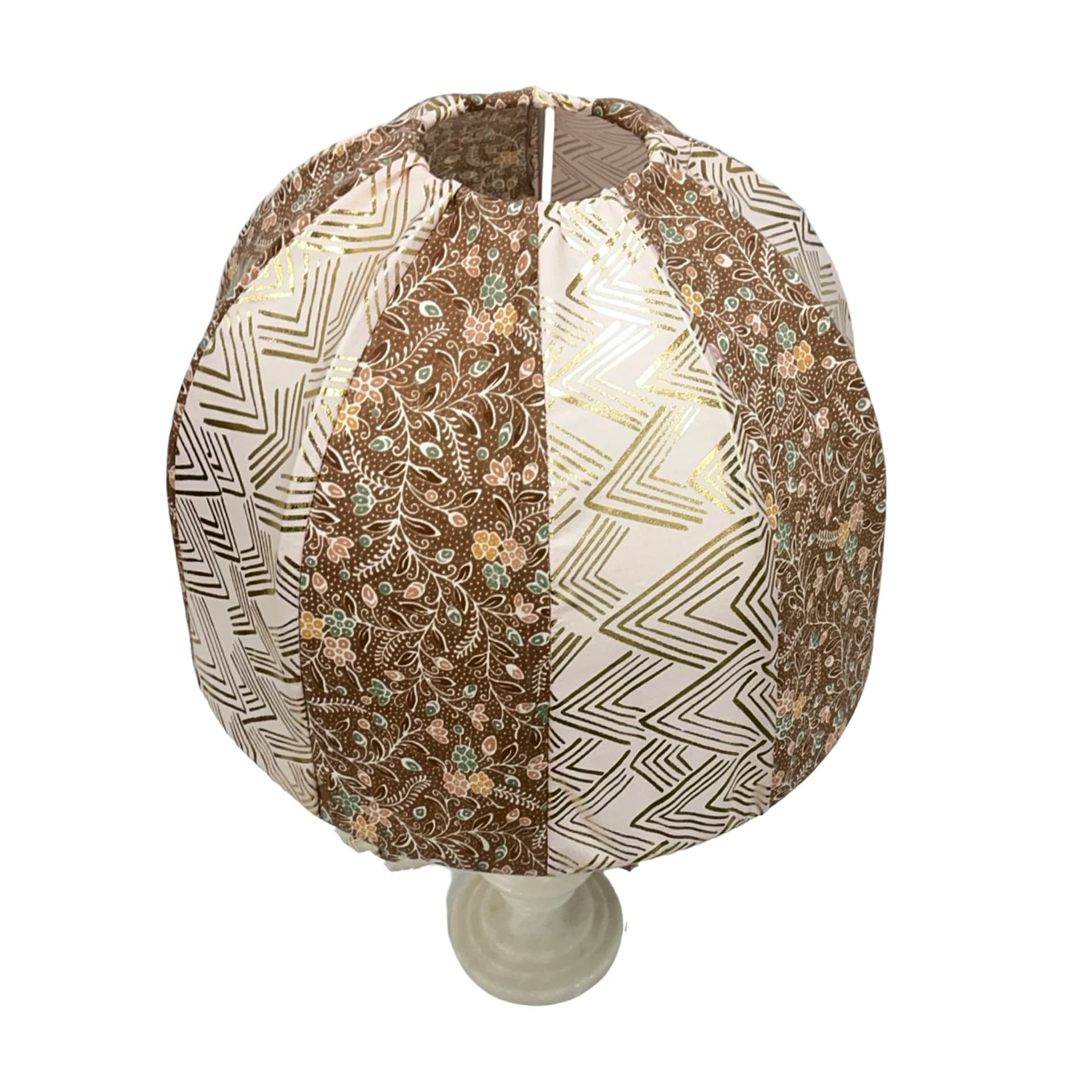 Lampa stołowa, alabaster beżowy, tkanina beżowa, Włochy, lata 60. - 195500