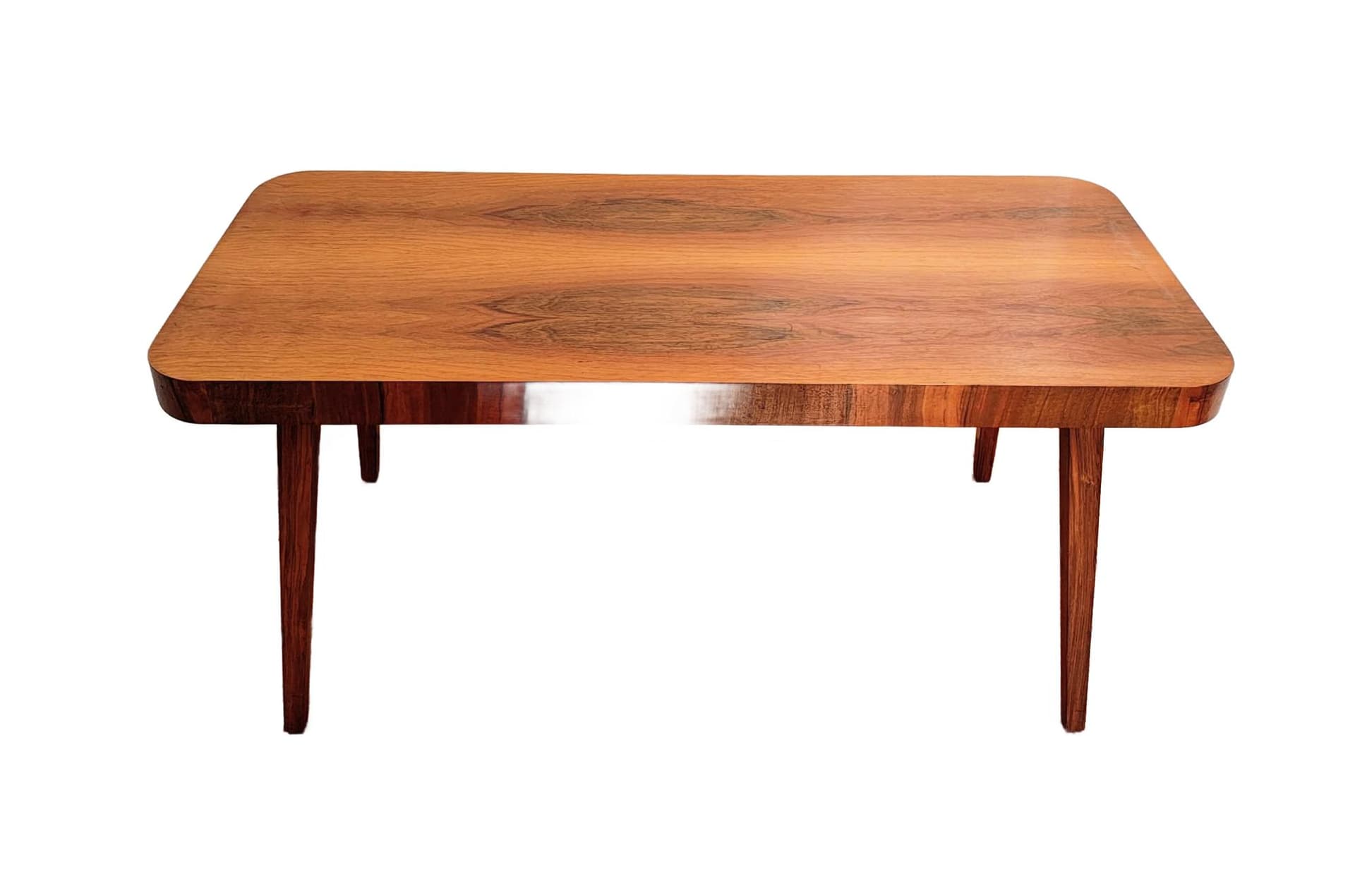 Stolik kawowy, brązowy, drewno, UP Závody, Czechosłowacja, lata 60.