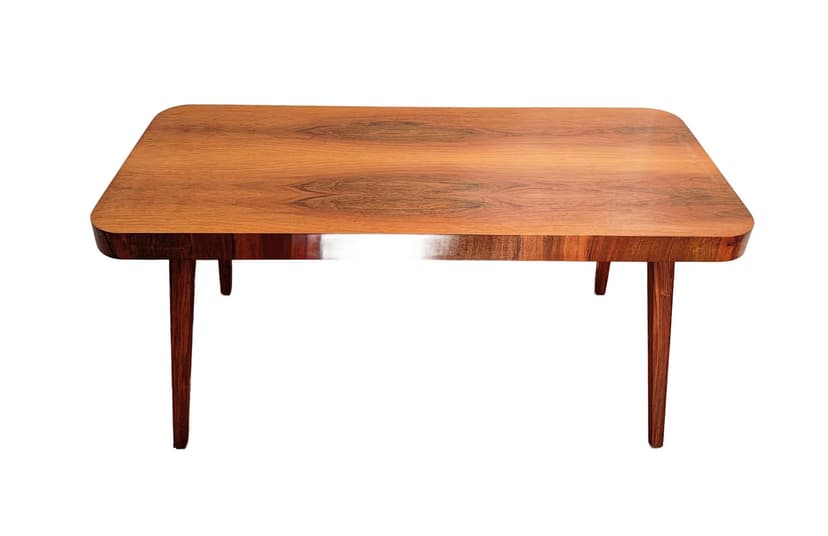 Stolik kawowy, brązowy, drewno, UP Závody, Czechosłowacja, lata 60.