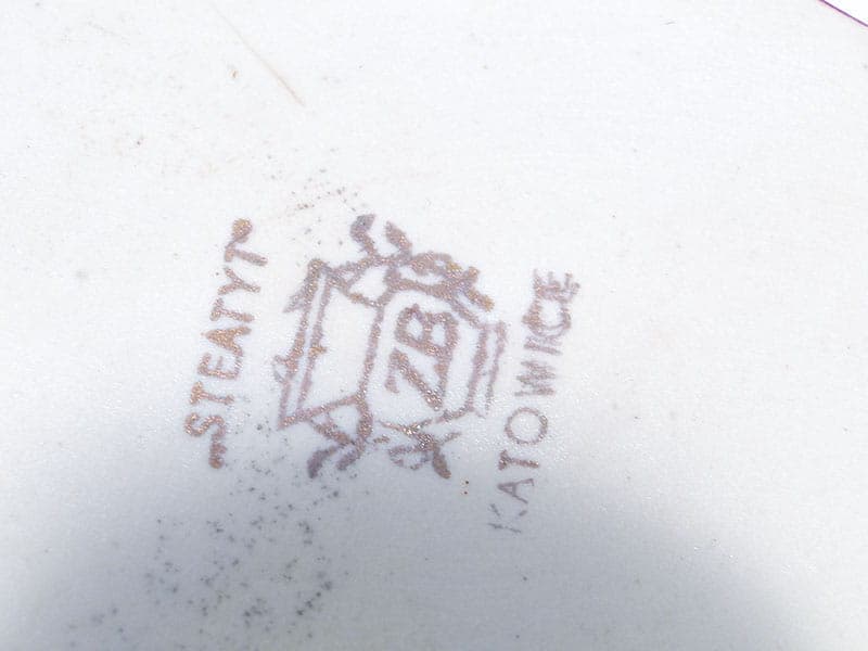 Wazon ścienny, pop-art, czerwony, porcelana, Steatyt, Polska, lata 60. - 195542