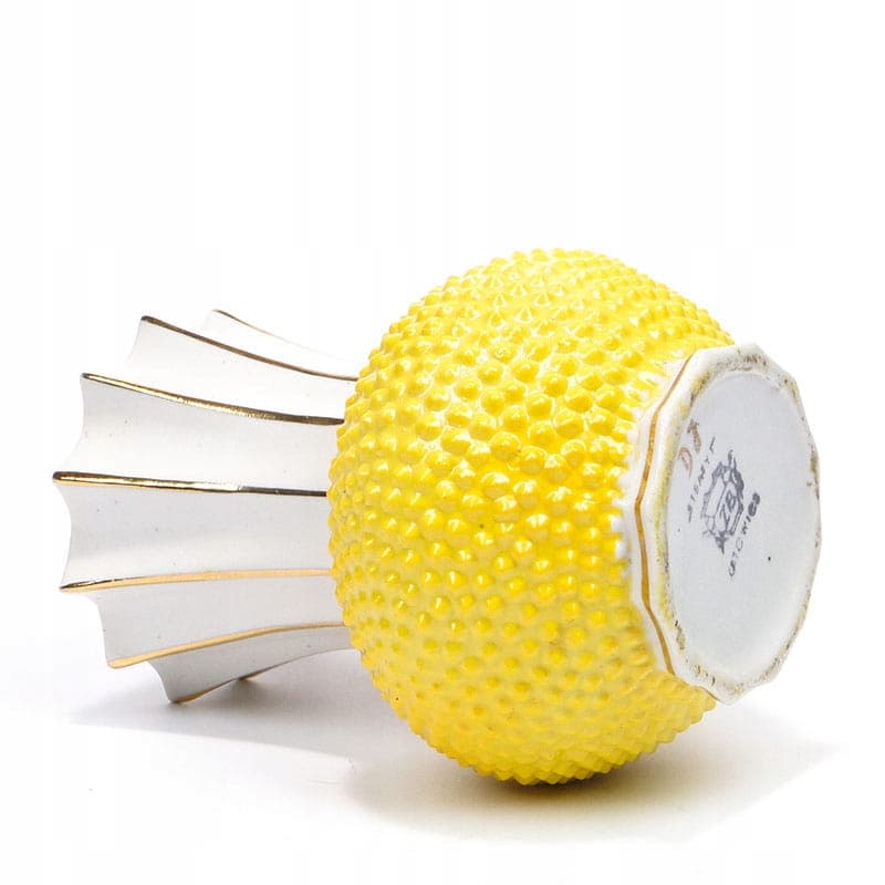 Wazon Pop Art, porcelana żółta, Steatyt, Polska, lata 60. - 195557