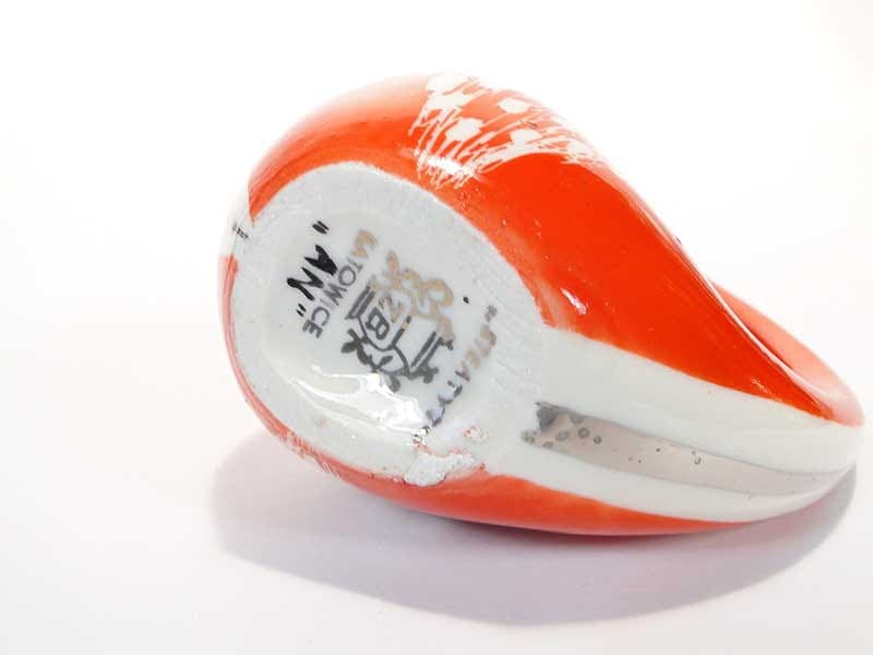 Dzbanek Pop Art, porcelana pomarańczowa, Steatyt, Polska, lata 60. - 195562