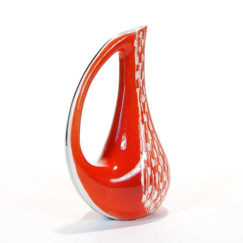 Dzbanek Pop Art, porcelana pomarańczowa, Steatyt, Polska, lata 60. - 195564