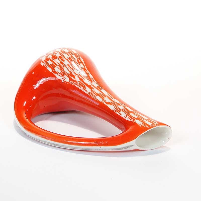 Dzbanek Pop Art, porcelana pomarańczowa, Steatyt, Polska, lata 60. - 195560