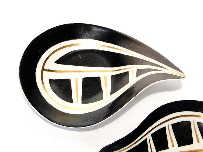 Para pater, czarny, porcelana, proj. A. Chmiel, Steatyt, Polska, lata 60. - 195596