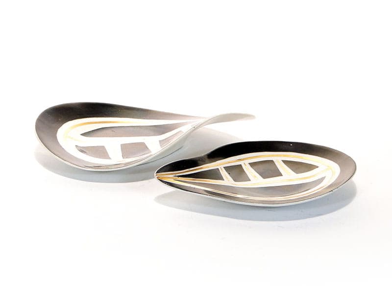 Para pater, czarny, porcelana, proj. A. Chmiel, Steatyt, Polska, lata 60. - 195594