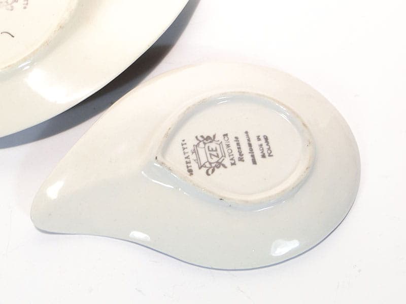 Para pater, czarny, porcelana, proj. A. Chmiel, Steatyt, Polska, lata 60. - 195590