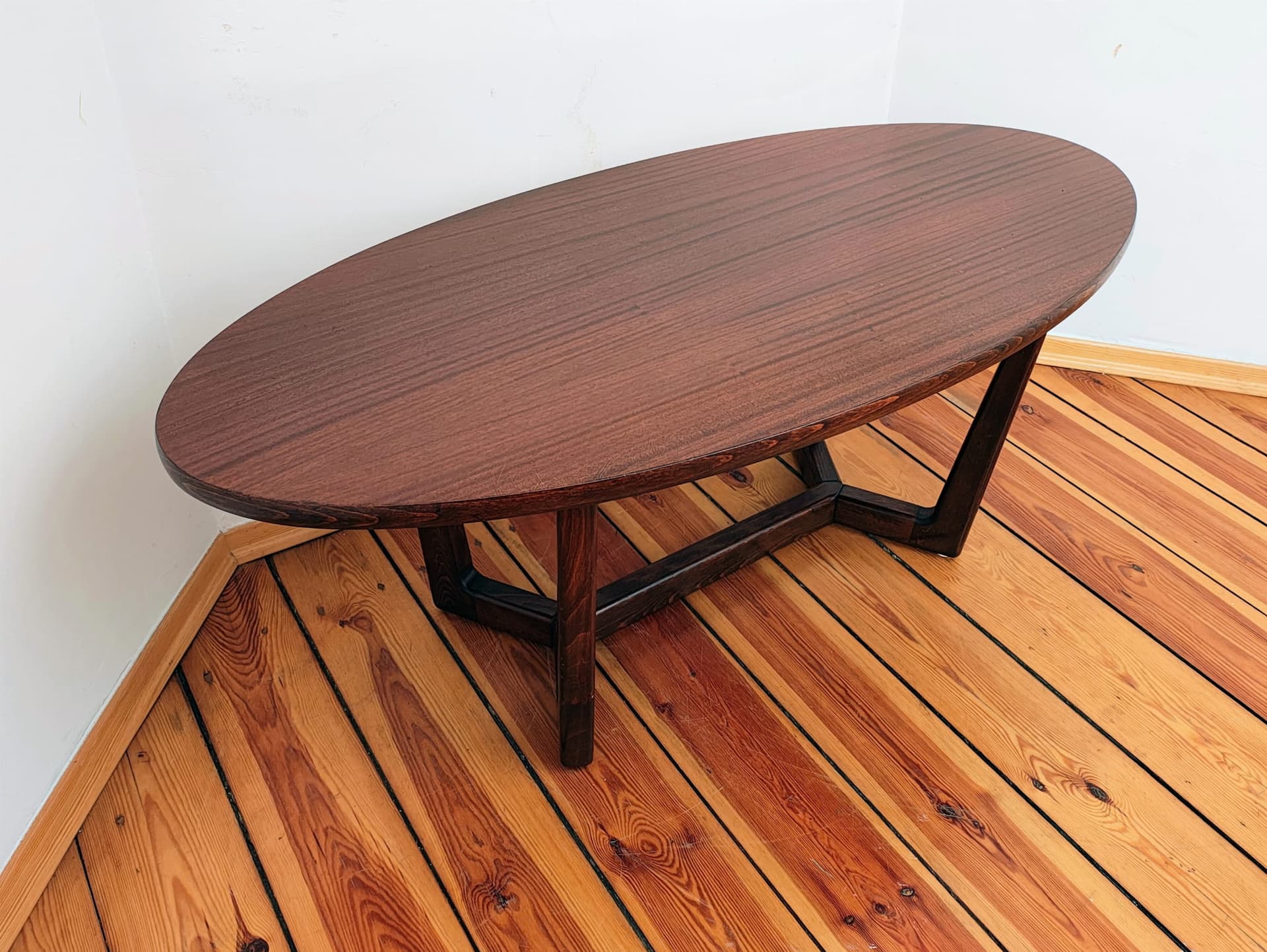 Coffee table, dark brown mahogany, UP Závody, Czechoslovakia, 1960s. - 195622