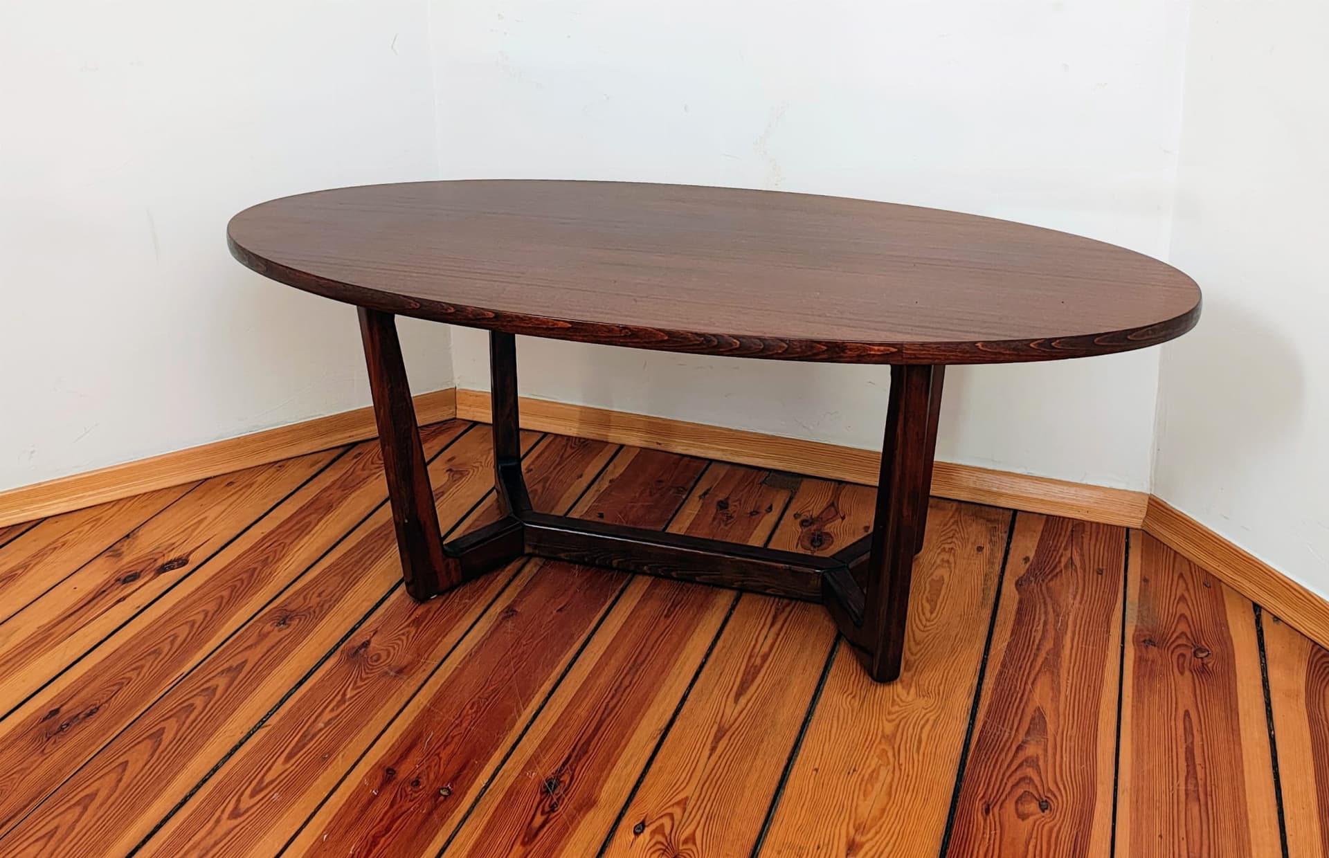 Coffee table, dark brown mahogany, UP Závody, Czechoslovakia, 1960s. - 195625