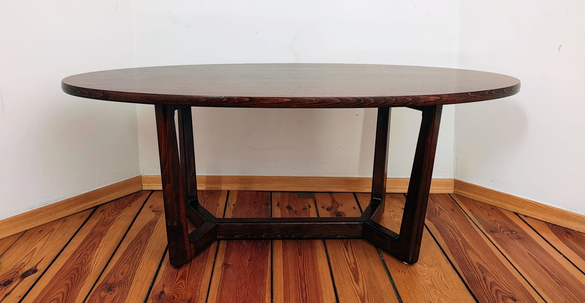Coffee table, dark brown mahogany, UP Závody, Czechoslovakia, 1960s. - 195620
