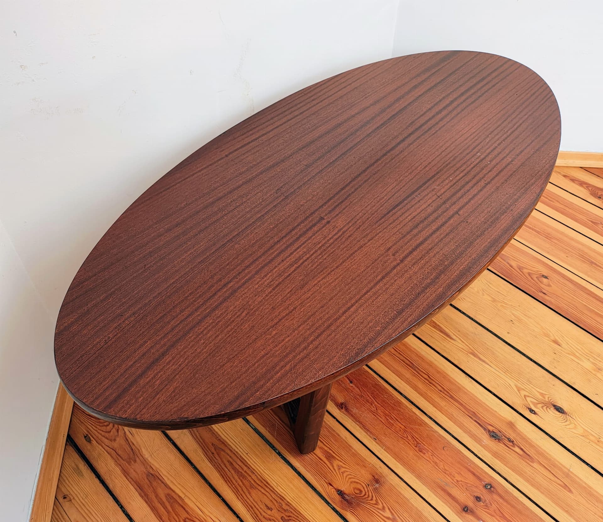 Coffee table, dark brown mahogany, UP Závody, Czechoslovakia, 1960s. - 195619