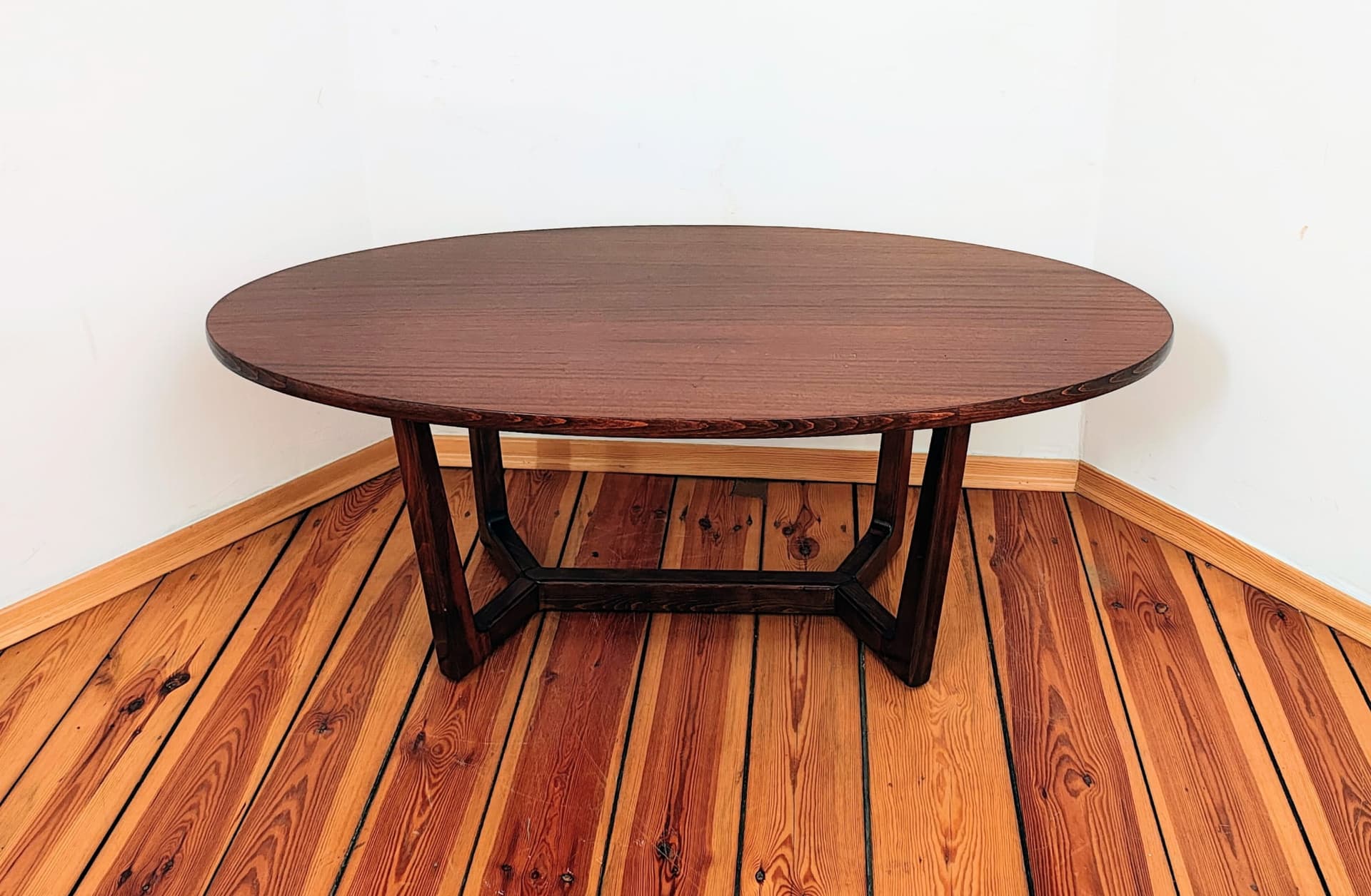 Coffee table, dark brown mahogany, UP Závody, Czechoslovakia, 1960s. - 195616