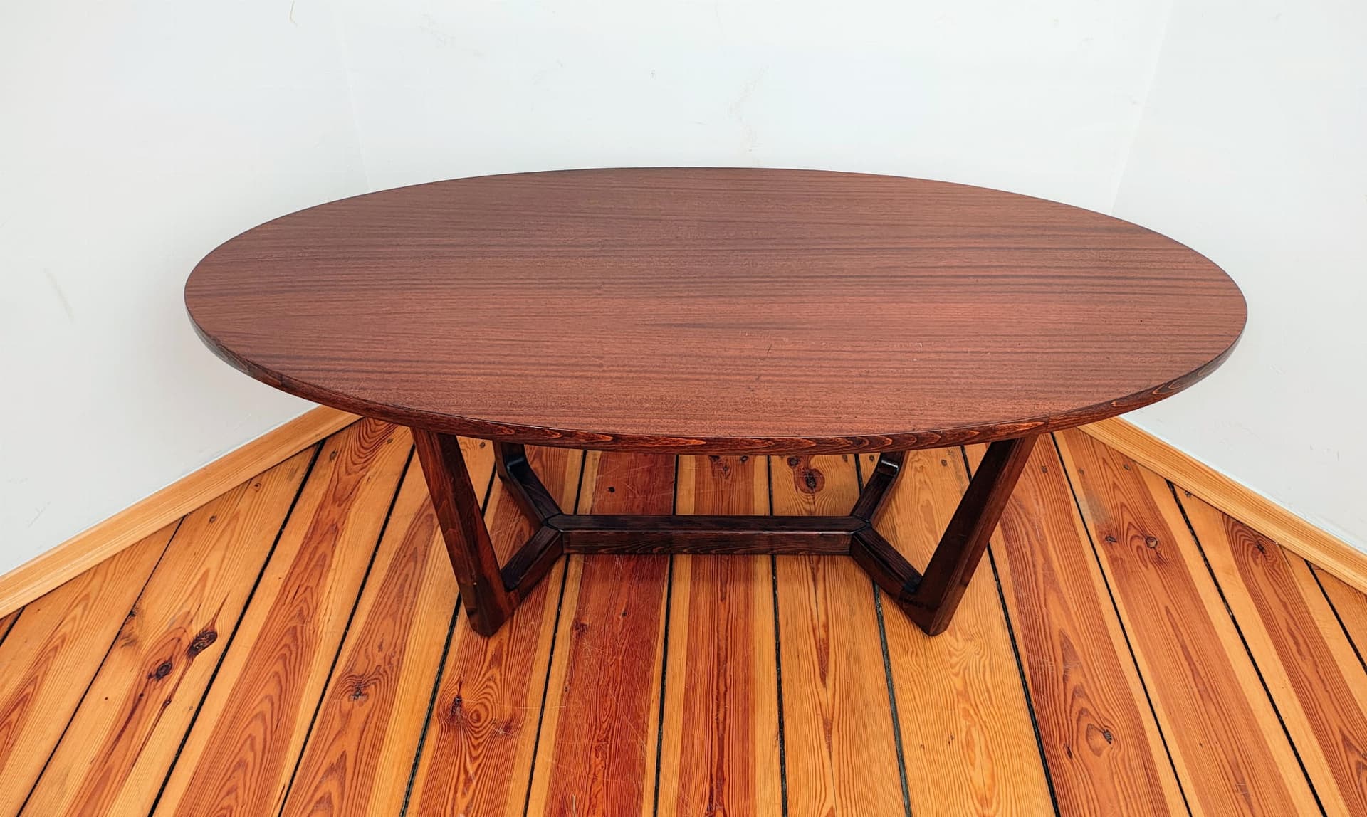 Coffee table, dark brown mahogany, UP Závody, Czechoslovakia, 1960s. - 195623