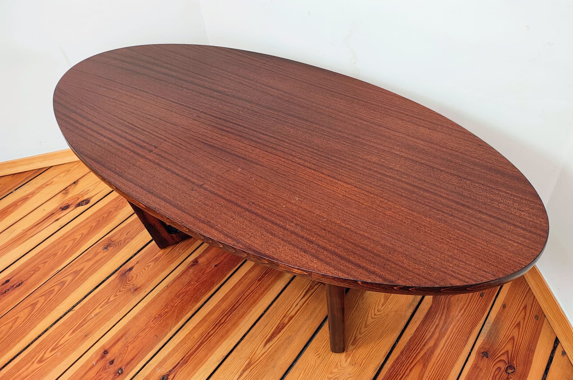 Coffee table, dark brown mahogany, UP Závody, Czechoslovakia, 1960s. - 195618