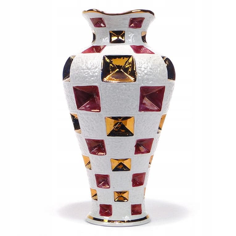 Wazon Pop Art, porcelana biała, Steatyt, Polska, lata 60.