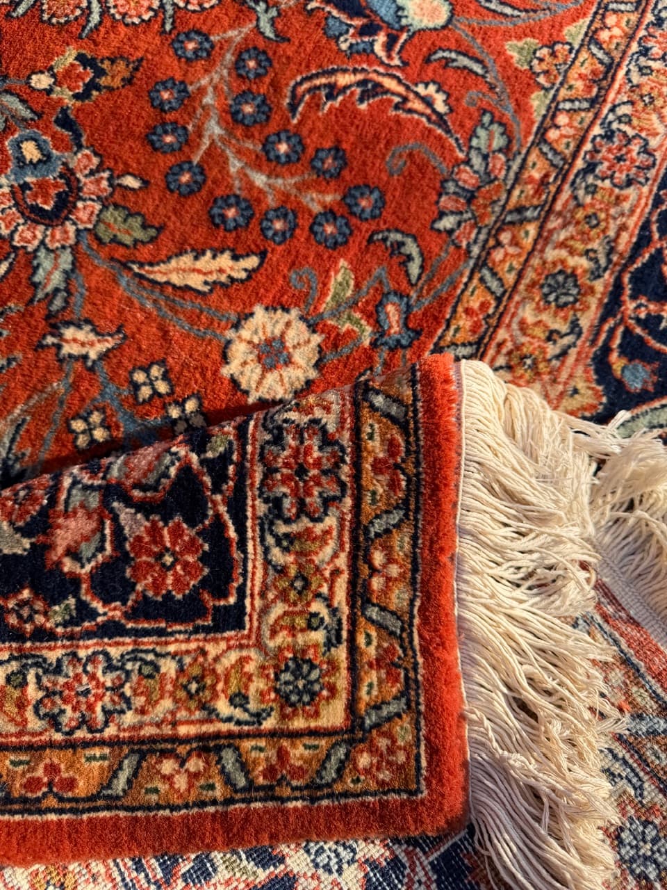 Dywan Indo Ispahan 315x200 cm, czerwony, wełna kaszmirowa, Indie - 195645