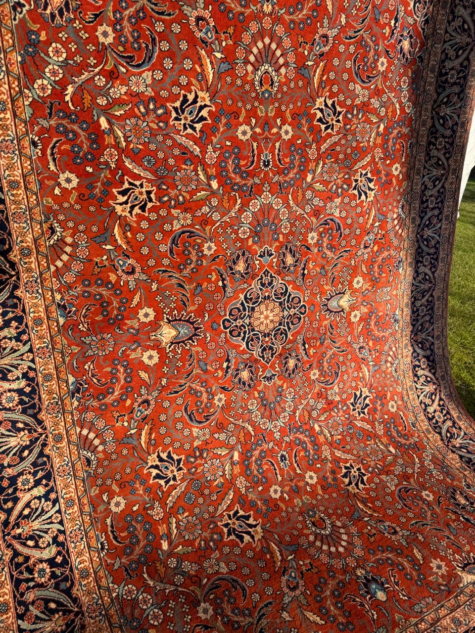 Dywan Indo Ispahan 315x200 cm, czerwony, wełna kaszmirowa, Indie - 195655