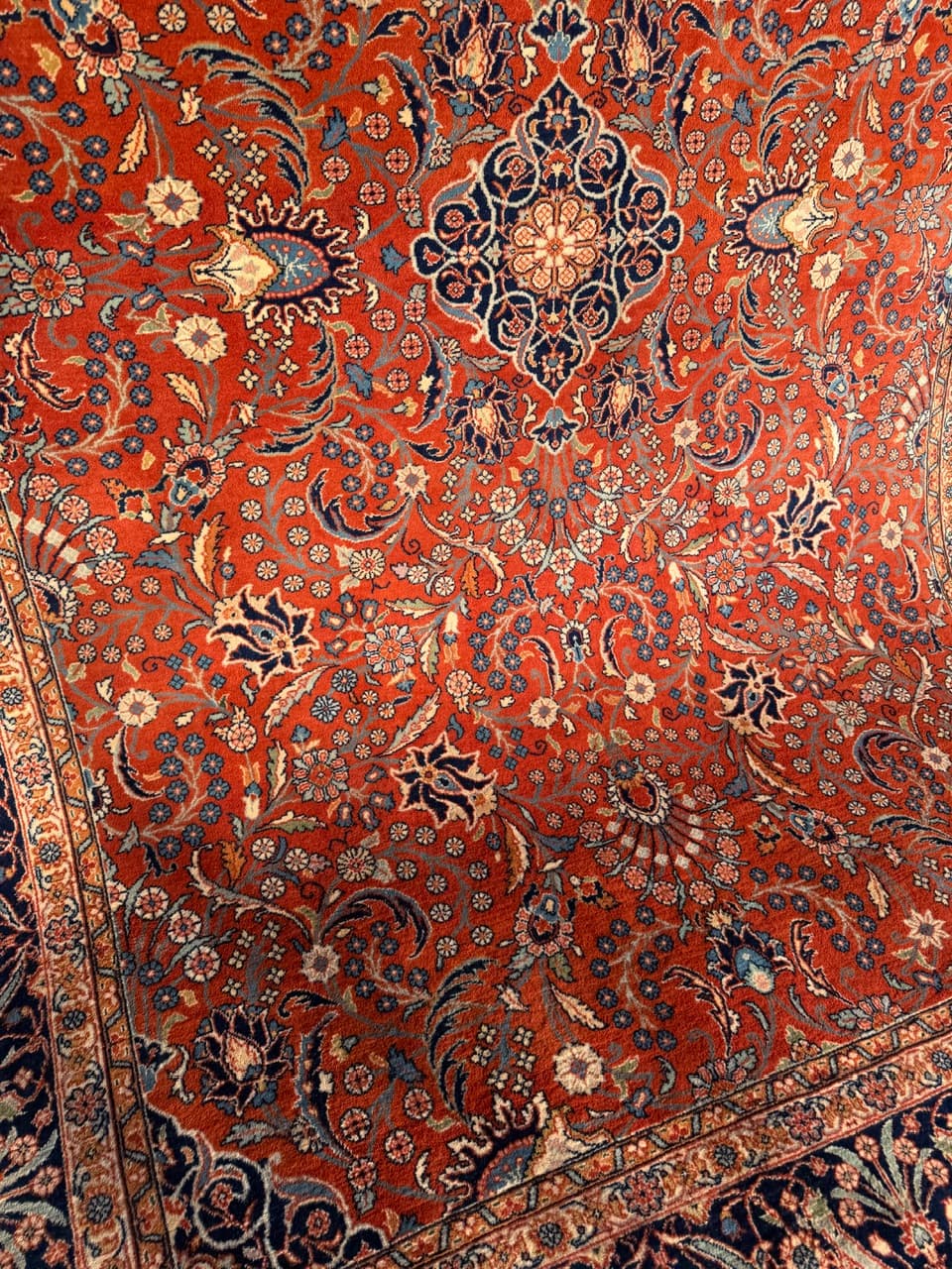 Dywan Indo Ispahan 315x200 cm, czerwony, wełna kaszmirowa, Indie - 195650