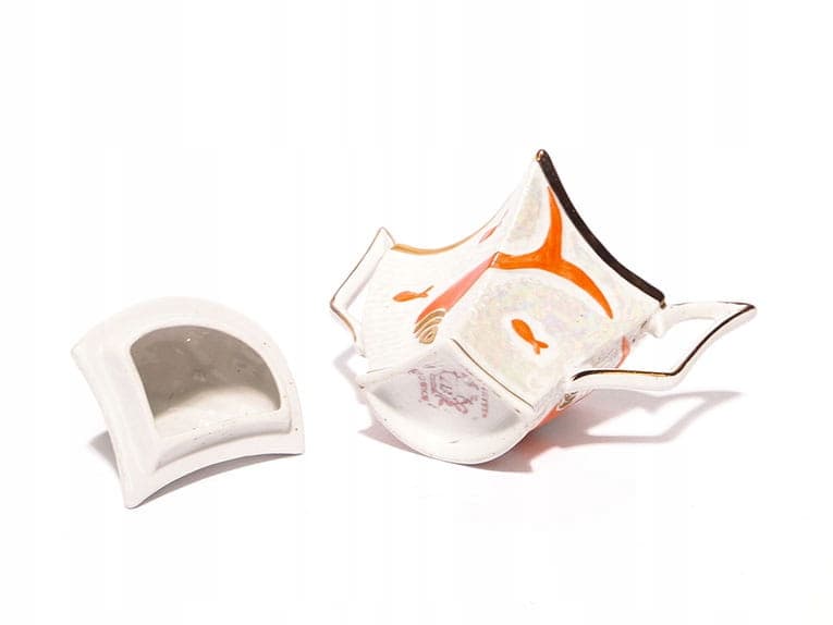 Sugar Bowl, Pop Art, ivory white porcelain, Steatyt, Poland, 1960s. - 195664