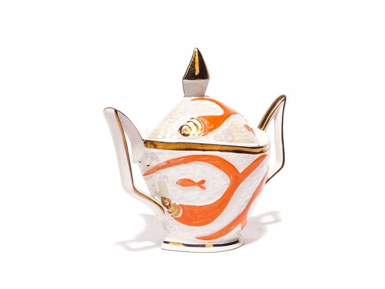 Sugar Bowl, Pop Art, ivory white porcelain, Steatyt, Poland, 1960s. - 195661