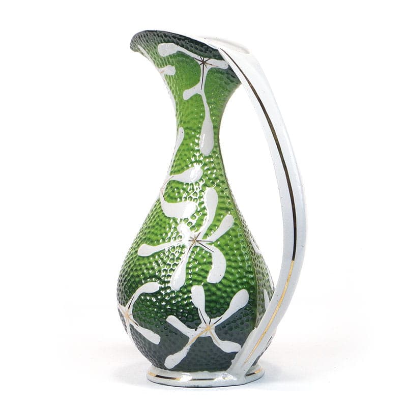 Pitcher Pop Art, green, porcelain, Steatyt, Poland, 1960s. - 195683