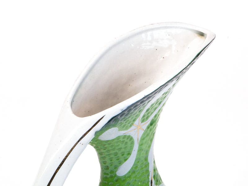 Pitcher Pop Art, green, porcelain, Steatyt, Poland, 1960s. - 195680