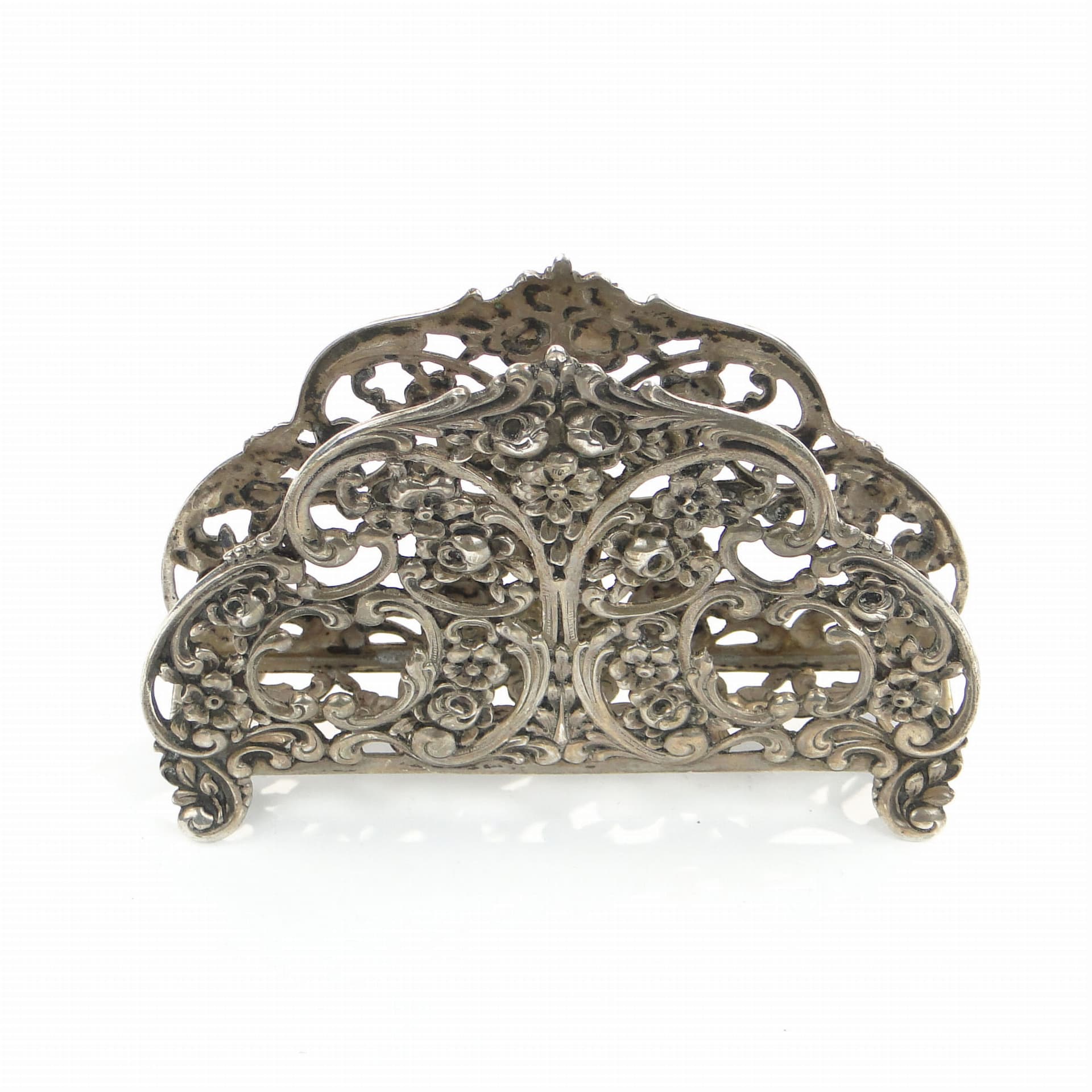 Serwetnik rococo, srebro, początek XX w. - 195698