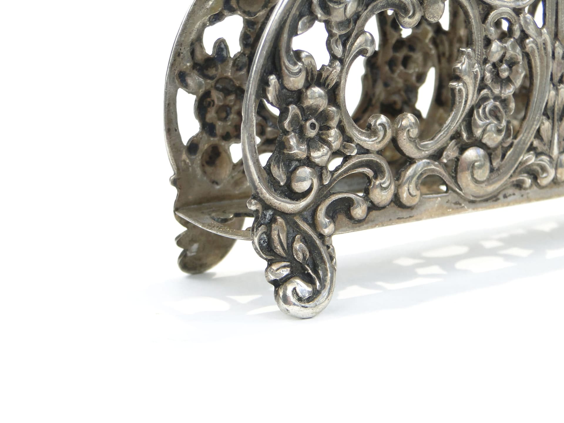 Serwetnik rococo, srebro, początek XX w. - 195699