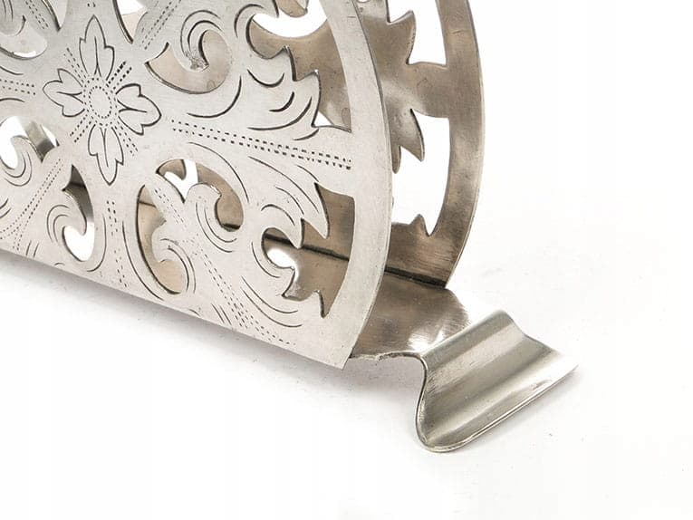 Serwetnik wachlarzowy, srebrny, mosiądz, Fraget, Polska, lata 30. - 195713