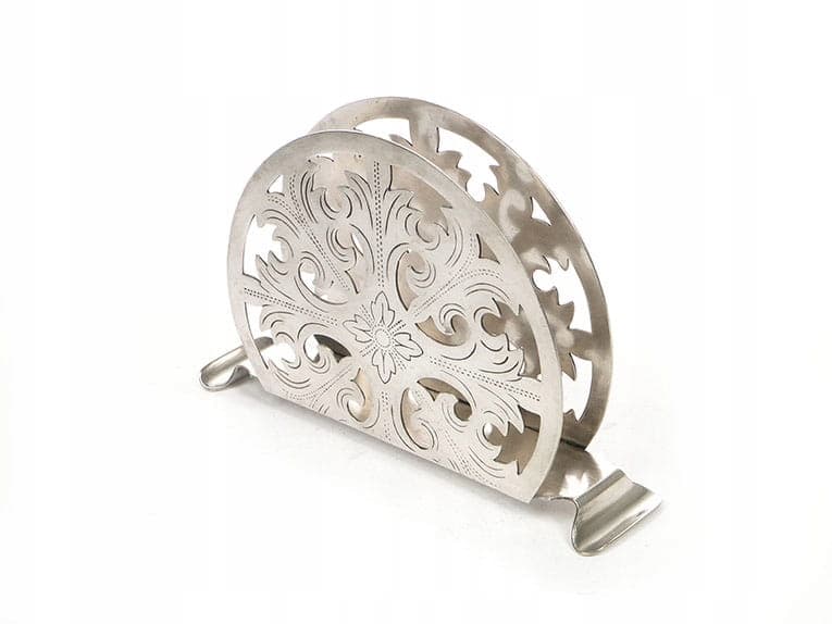 Serwetnik wachlarzowy, srebrny, mosiądz, Fraget, Polska, lata 30. - 195711