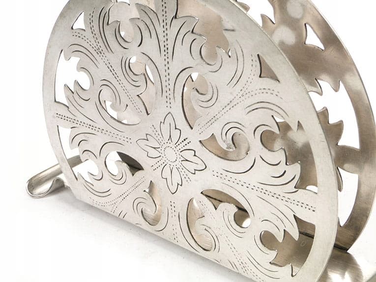 Serwetnik wachlarzowy, srebrny, mosiądz, Fraget, Polska, lata 30. - 195712