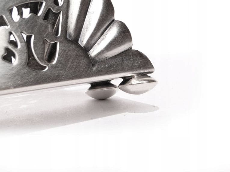 Serwetnik Art Deco, mosiądz platerowany srebrny, Bracia Henneberg, Polska, lata 30. - 195719