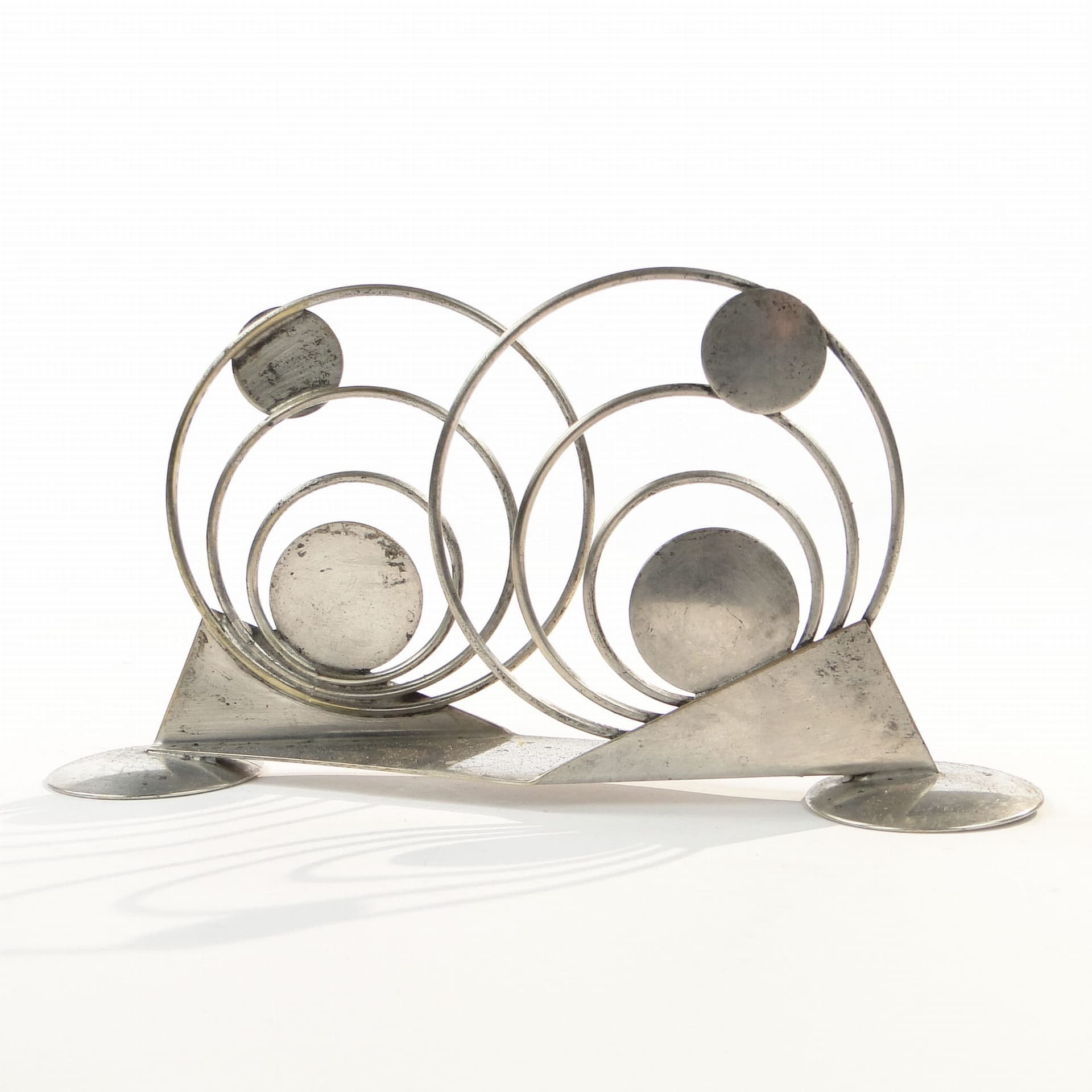 Serwetnik Art Deco, stal srebrny, WMF, Niemcy, lata 30.