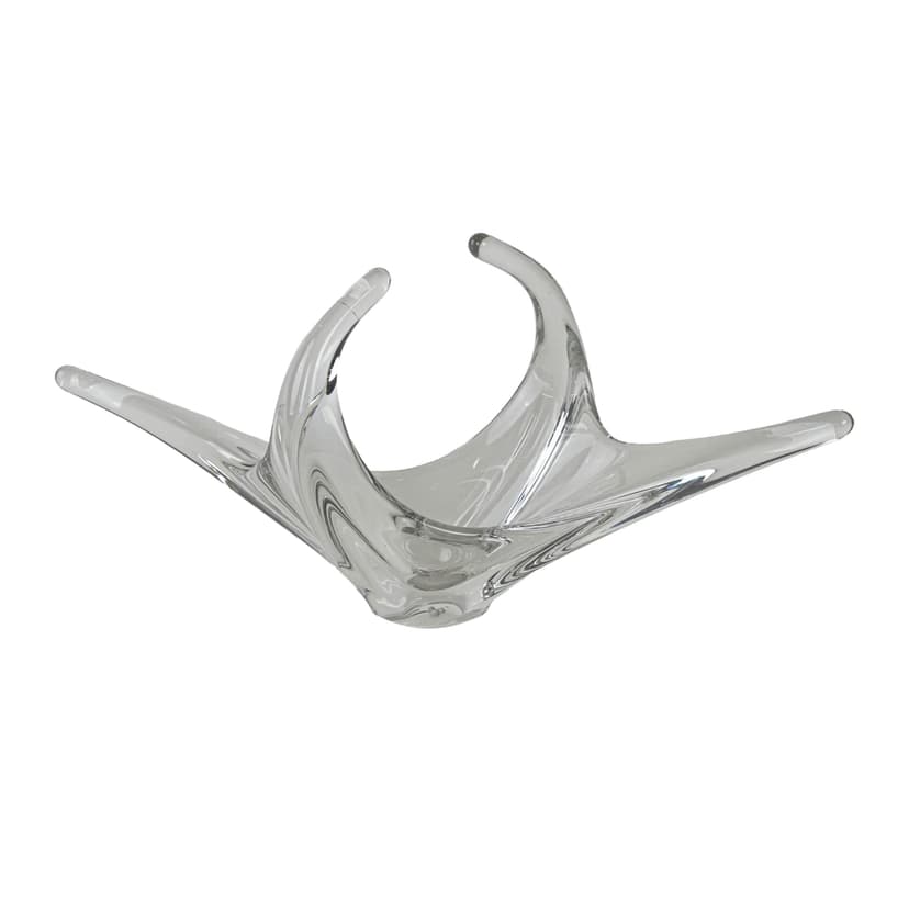 Bowl Space Age, transparent glass, Italy, 1960s.