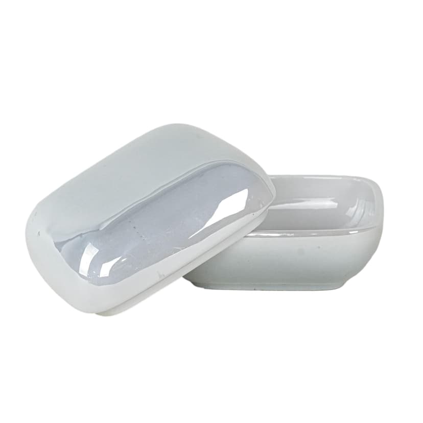 Puzderko, minimalistyczne, biały ivory, porcelana, Włochy, lata 70.